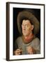 Portrait of a Man with Carnation and the Order of Saint Anthony-Jan van Eyck-Framed Giclee Print