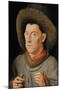 Portrait of a Man with Carnation and the Order of Saint Anthony-Jan van Eyck-Mounted Giclee Print