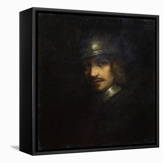 Portrait of a Man with Helmet, 17th Century-Ferdinand Bol-Framed Stretched Canvas