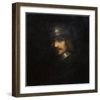 Portrait of a Man with Helmet, 17th Century-Ferdinand Bol-Framed Giclee Print