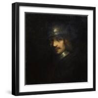 Portrait of a Man with Helmet, 17th Century-Ferdinand Bol-Framed Giclee Print