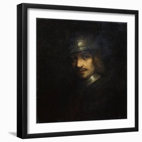 Portrait of a Man with Helmet, 17th Century-Ferdinand Bol-Framed Giclee Print