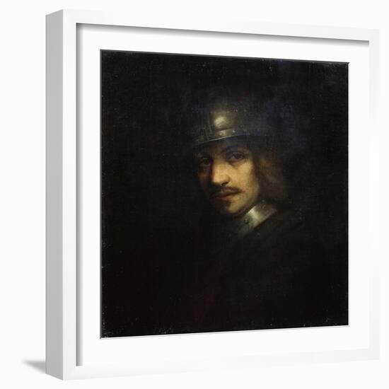 Portrait of a Man with Helmet, 17th Century-Ferdinand Bol-Framed Giclee Print