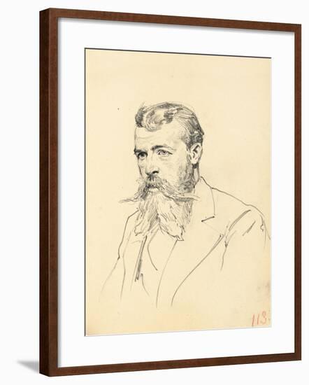 Portrait of a Man with Moustache and Beard, C. 1872-1875-Ilya Efimovich Repin-Framed Giclee Print