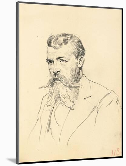 Portrait of a Man with Moustache and Beard, C. 1872-1875-Ilya Efimovich Repin-Mounted Giclee Print
