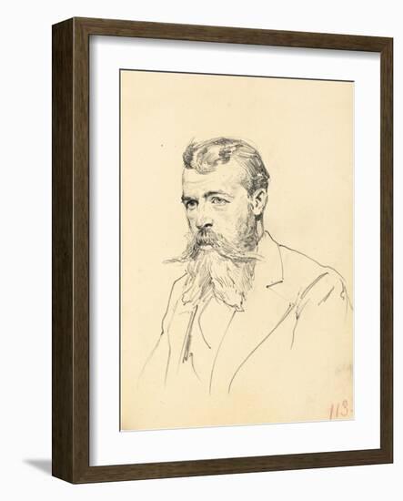 Portrait of a Man with Moustache and Beard, C. 1872-1875-Ilya Efimovich Repin-Framed Giclee Print