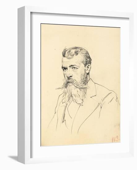 Portrait of a Man with Moustache and Beard, C. 1872-1875-Ilya Efimovich Repin-Framed Giclee Print