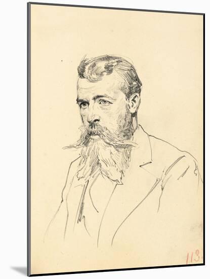 Portrait of a Man with Moustache and Beard, C. 1872-1875-Ilya Efimovich Repin-Mounted Giclee Print