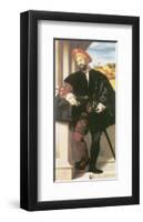 Portrait Of A Man-Alessando Bonvicino Moretto-Framed Premium Giclee Print