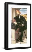 Portrait Of A Man-Alessando Bonvicino Moretto-Framed Premium Giclee Print