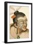 Portrait of a Maori Chief with Full Facial Moko, 1769-Sydney Parkinson-Framed Giclee Print