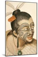 Portrait of a Maori Chief with Full Facial Moko, 1769-Sydney Parkinson-Mounted Giclee Print