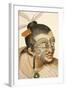 Portrait of a Maori Chief with Full Facial Moko, 1769-Sydney Parkinson-Framed Giclee Print