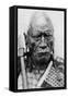 Portrait of a Maori Man, Taraia Ngakuti Te Tumuhuia, with 'Moko' Facial Tattoos, C.1860s-G. W. Bishop-Framed Stretched Canvas