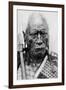 Portrait of a Maori Man, Taraia Ngakuti Te Tumuhuia, with 'Moko' Facial Tattoos, C.1860s-G. W. Bishop-Framed Giclee Print