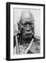 Portrait of a Maori Man, Taraia Ngakuti Te Tumuhuia, with 'Moko' Facial Tattoos, C.1860s-G. W. Bishop-Framed Giclee Print