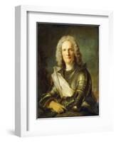 Portrait of a Marechal De France, Probably Chretien-Louis De Montmorency-Luxembourg-Jean-Marc Nattier-Framed Giclee Print