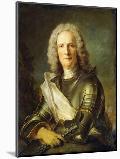 Portrait of a Marechal De France, Probably Chretien-Louis De Montmorency-Luxembourg-Jean-Marc Nattier-Mounted Giclee Print