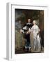 Portrait of a Married Couple in the Park, 1662-Gonzales Coques-Framed Giclee Print