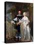 Portrait of a Married Couple in the Park, 1662-Gonzales Coques-Stretched Canvas