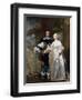 Portrait of a Married Couple in the Park, 1662-Gonzales Coques-Framed Giclee Print