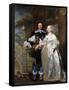 Portrait of a Married Couple in the Park, 1662-Gonzales Coques-Framed Stretched Canvas