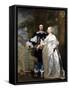 Portrait of a Married Couple in the Park-Gonzalez Coques-Framed Stretched Canvas