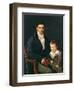 Portrait of a Member of the Barbet Family with his Son-Henri Francois Riesener-Framed Giclee Print