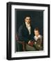 Portrait of a Member of the Barbet Family with his Son-Henri Francois Riesener-Framed Giclee Print