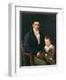 Portrait of a Member of the Barbet Family with his Son-Henri Francois Riesener-Framed Giclee Print
