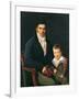 Portrait of a Member of the Barbet Family with his Son-Henri Francois Riesener-Framed Giclee Print