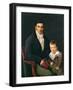 Portrait of a Member of the Barbet Family with his Son-Henri Francois Riesener-Framed Giclee Print