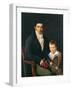 Portrait of a Member of the Barbet Family with his Son-Henri Francois Riesener-Framed Giclee Print