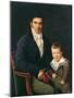 Portrait of a Member of the Barbet Family with his Son-Henri Francois Riesener-Mounted Giclee Print