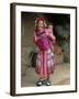 Portrait of a Miao Girl with Baby Carrier, Qiubei, Yunnan, China-Occidor Ltd-Framed Photographic Print