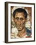 Portrait of a Middle-Aged Man in a Blue Cloak, Romano-Egyptian Mummy Portrait, Late 1st Century-null-Framed Giclee Print