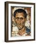 Portrait of a Middle-Aged Man in a Blue Cloak, Romano-Egyptian Mummy Portrait, Late 1st Century-null-Framed Giclee Print