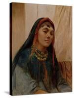 Portrait of a Middle Eastern Girl, circa 1859-Frederick Goodall-Stretched Canvas