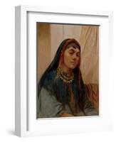 Portrait of a Middle Eastern Girl, circa 1859-Frederick Goodall-Framed Giclee Print