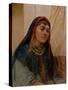 Portrait of a Middle Eastern Girl, circa 1859-Frederick Goodall-Stretched Canvas