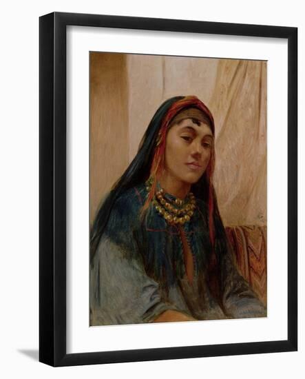 Portrait of a Middle Eastern Girl, circa 1859-Frederick Goodall-Framed Giclee Print