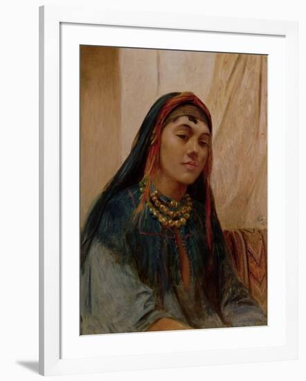 Portrait of a Middle Eastern Girl, circa 1859-Frederick Goodall-Framed Giclee Print