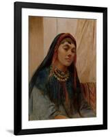 Portrait of a Middle Eastern Girl, circa 1859-Frederick Goodall-Framed Giclee Print