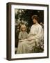 Portrait of a Mother and a Daughter Reading a Book-Edwin Harris-Framed Giclee Print