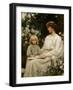 Portrait of a Mother and a Daughter Reading a Book-Edwin Harris-Framed Giclee Print