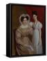 Portrait of a Mother and Daughte, 18Th-19Th Century (Oil on Canvas)-Firmin Massot-Framed Stretched Canvas