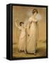 Portrait of a Mother and Her Daughter, in White Dresses, the Daughter with a Skipping Rope-Adam Buck-Framed Stretched Canvas