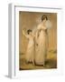 Portrait of a Mother and Her Daughter, in White Dresses, the Daughter with a Skipping Rope-Adam Buck-Framed Giclee Print