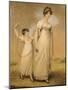 Portrait of a Mother and Her Daughter, in White Dresses, the Daughter with a Skipping Rope-Adam Buck-Mounted Giclee Print