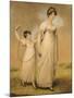 Portrait of a Mother and Her Daughter, in White Dresses, the Daughter with a Skipping Rope-Adam Buck-Mounted Giclee Print